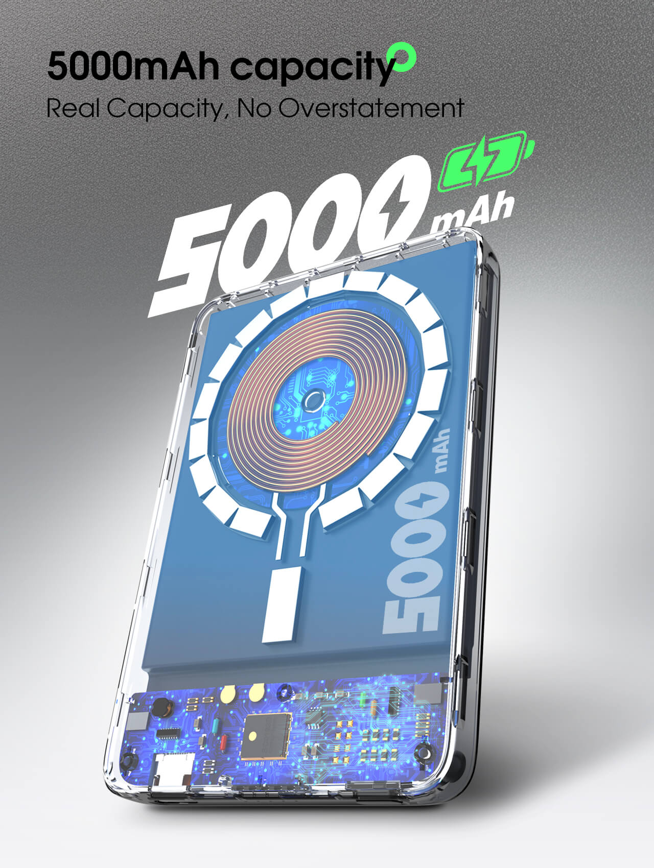 Power Bank Magnetic Wireless -SIYOTEAM-5000mah